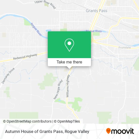 Autumn House of Grants Pass map