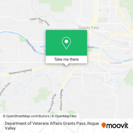 Department of Veterans Affairs Grants Pass map