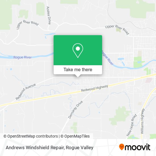 Mapa de Andrews Windshield Repair