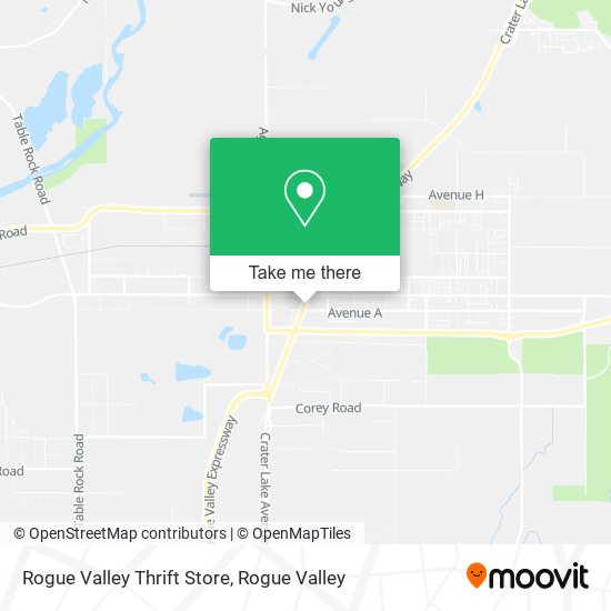 Mapa de Rogue Valley Thrift Store