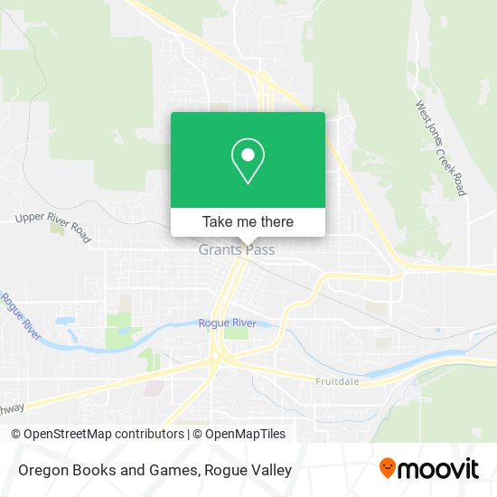 Oregon Books and Games map