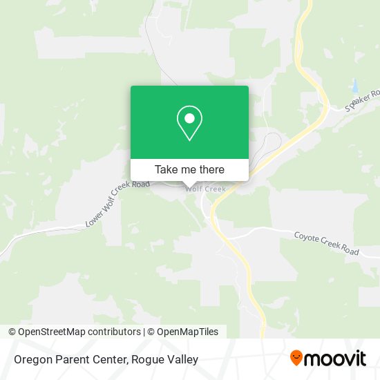 Mapa de Oregon Parent Center