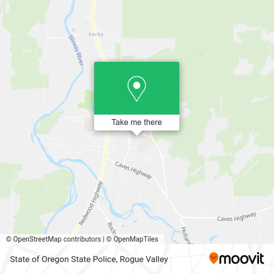 State of Oregon State Police map