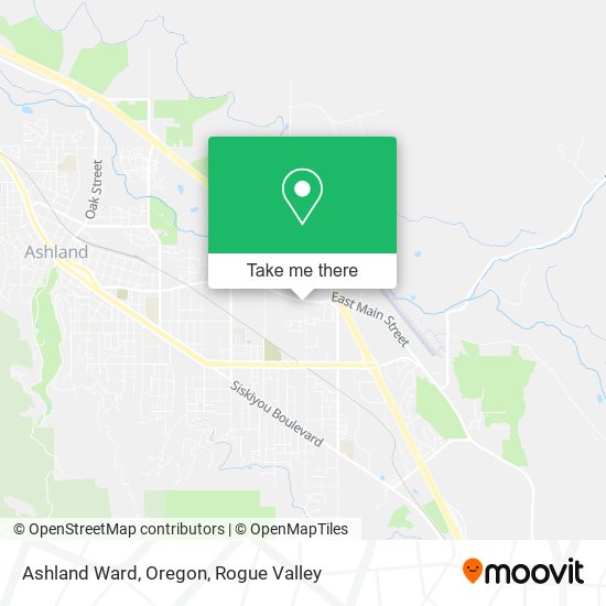 Ashland Ward, Oregon map