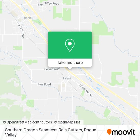 Southern Oregon Seamless Rain Gutters map