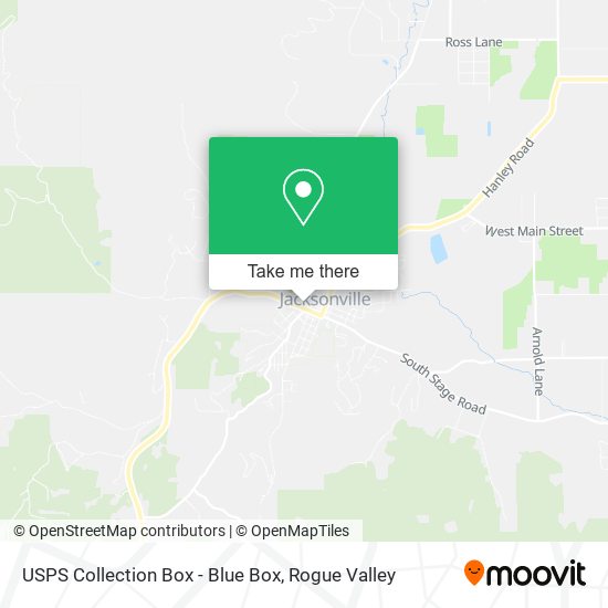 Mapa de USPS Collection Box - Blue Box