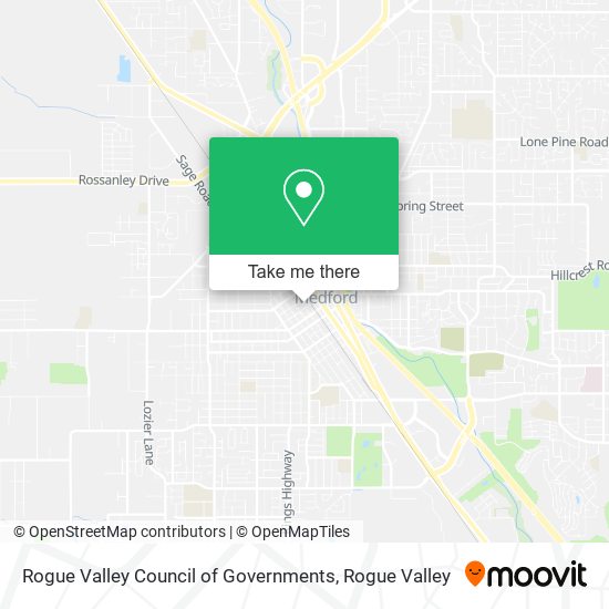 Mapa de Rogue Valley Council of Governments