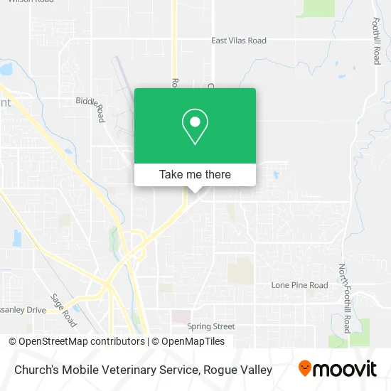 Church's Mobile Veterinary Service map