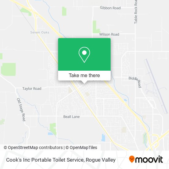 Mapa de Cook's Inc Portable Toilet Service