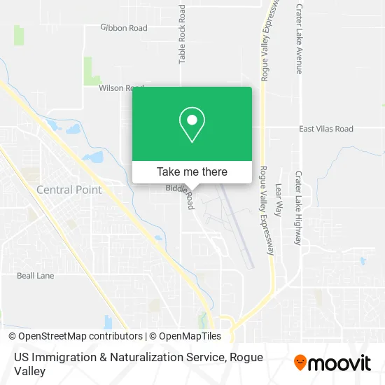 Mapa de US Immigration & Naturalization Service