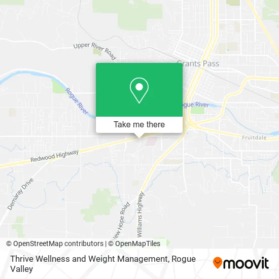 Thrive Wellness and Weight Management map