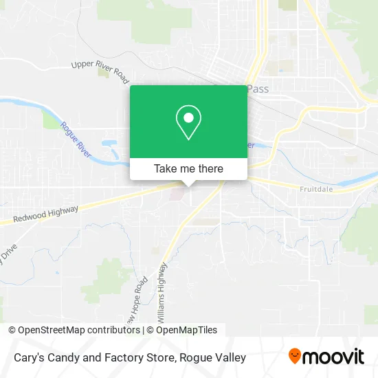 Cary's Candy and Factory Store map