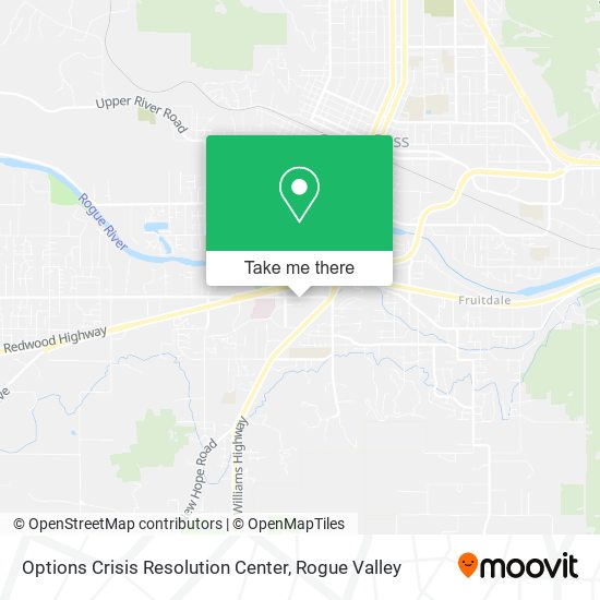 Mapa de Options Crisis Resolution Center