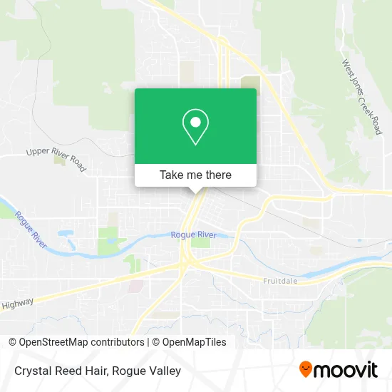 Crystal Reed Hair map