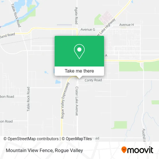 Mountain View Fence map