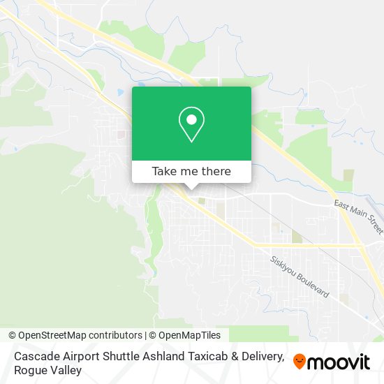 Mapa de Cascade Airport Shuttle Ashland Taxicab & Delivery