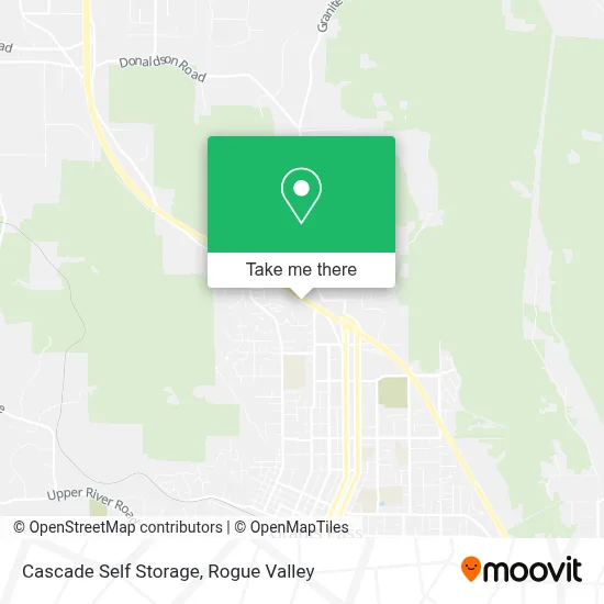Cascade Self Storage map