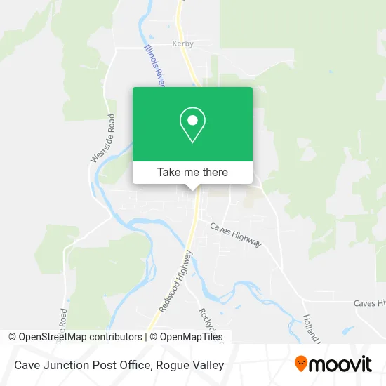 Cave Junction Post Office map