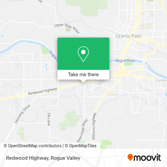 Redwood Highway map