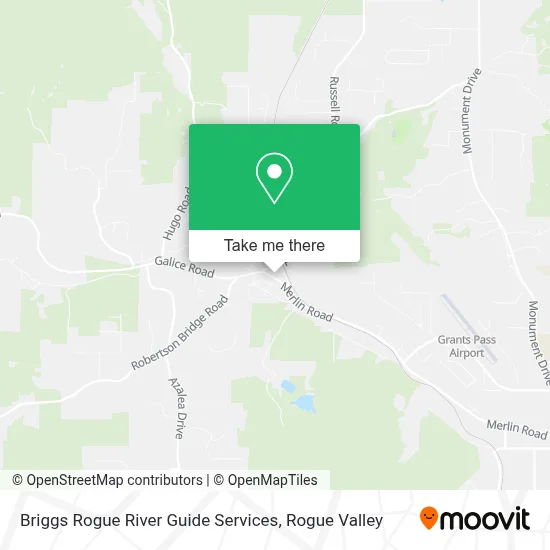 Briggs Rogue River Guide Services map