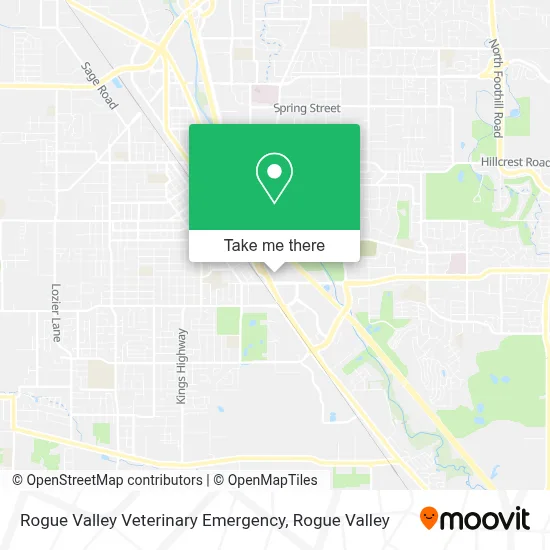 Rogue Valley Veterinary Emergency map