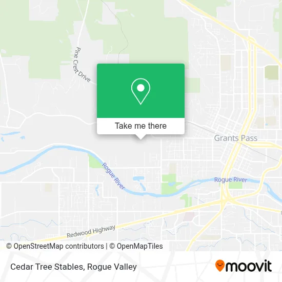 Cedar Tree Stables map
