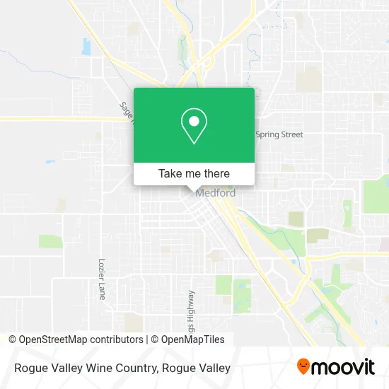 Rogue Valley Wine Country map