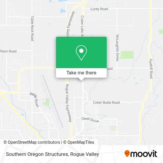 Southern Oregon Structures map