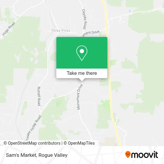 Sam's Market map