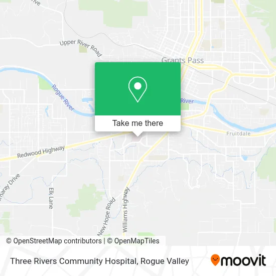 Three Rivers Community Hospital map