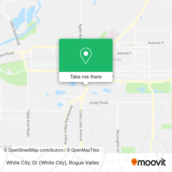 White City, Or map