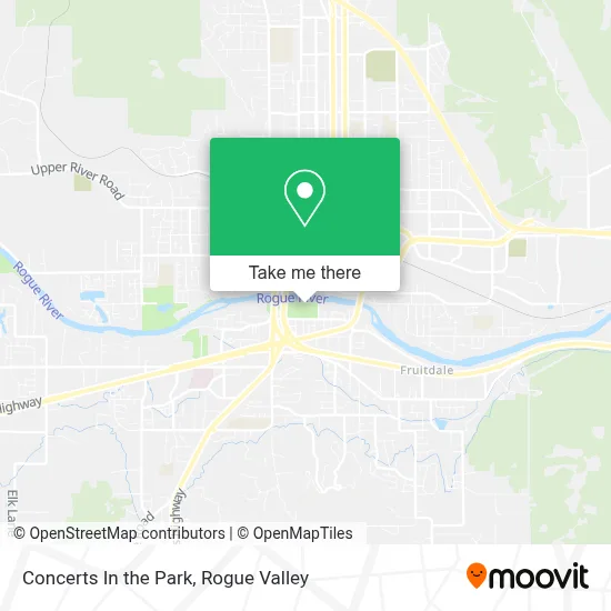 Concerts In the Park map