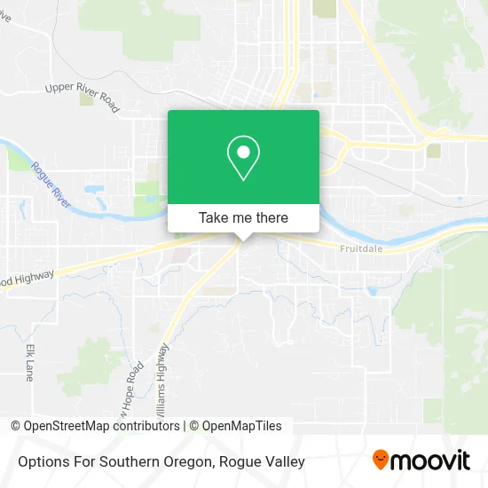 Options For Southern Oregon map