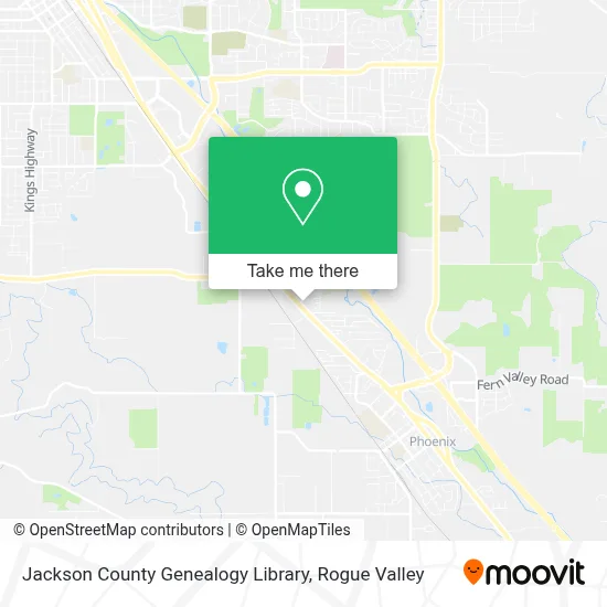 Jackson County Genealogy Library map