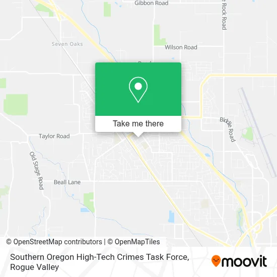 Southern Oregon High-Tech Crimes Task Force map