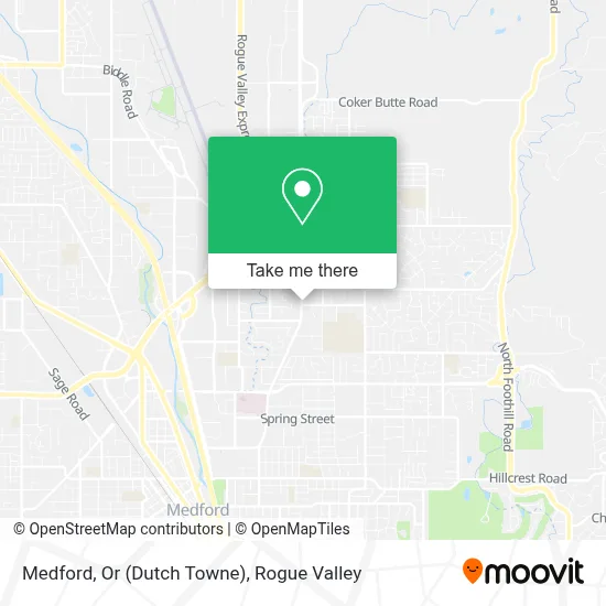 Medford, Or (Dutch Towne) map