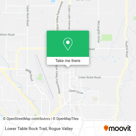 Lower Table Rock Trail map