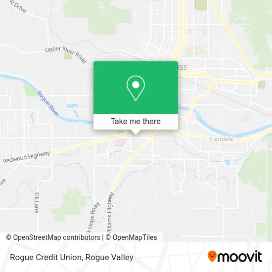Rogue Credit Union map