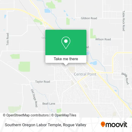 Southern Oregon Labor Temple map