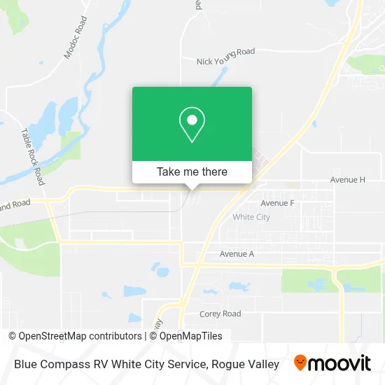 Blue Compass RV White City Service map