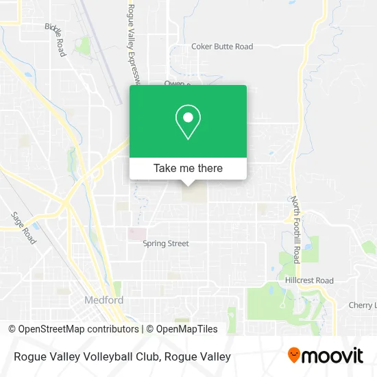 Rogue Valley Volleyball Club map