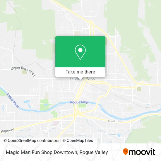Magic Man Fun Shop Downtown map