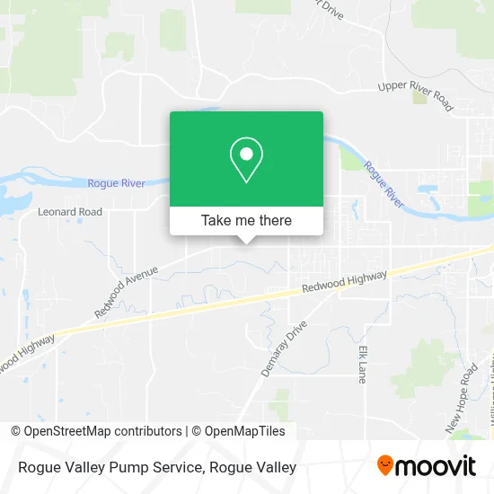 Rogue Valley Pump Service map