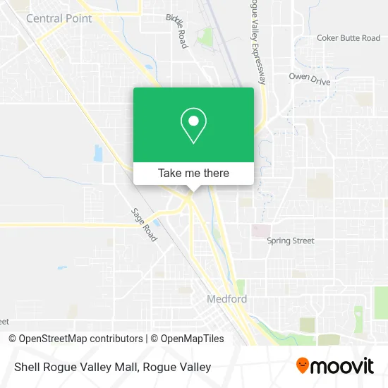 Shell Rogue Valley Mall map