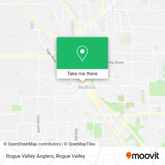 Rogue Valley Anglers map