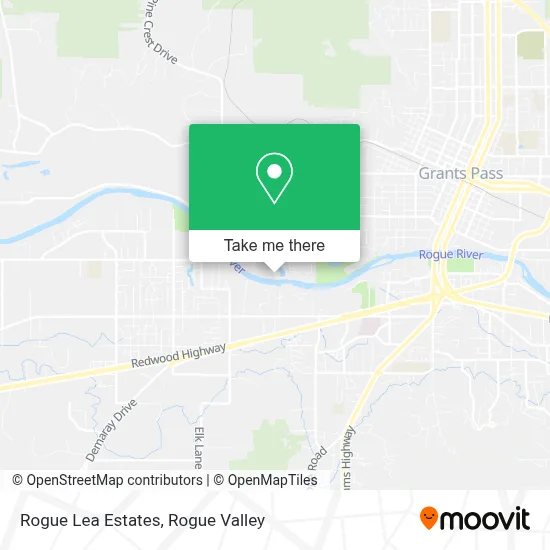 Rogue Lea Estates map