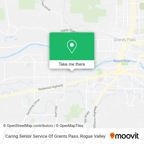 Caring Senior Service Of Grants Pass map