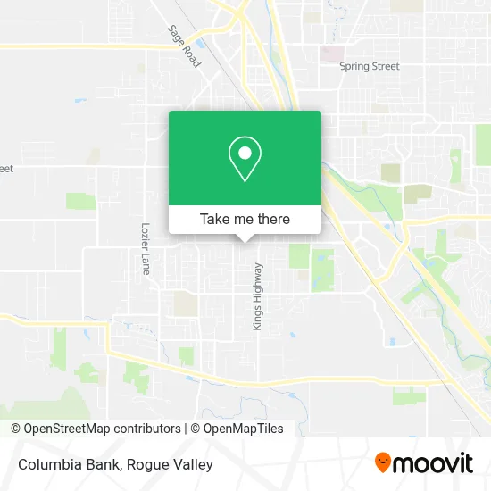Columbia Bank map