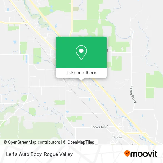 Leif's Auto Body map