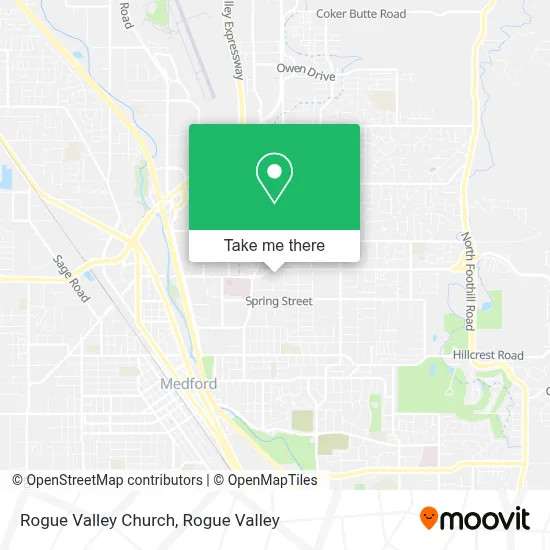 Rogue Valley Church map
